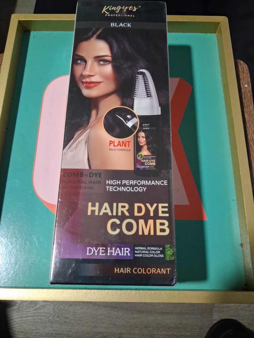 Professional Hair Dye Comb in Black